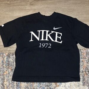 Nike Black Tee with White Logo